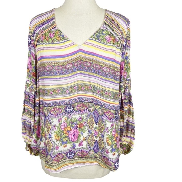 Maeve x Anthropologie Ceresco Bohemian Peasant Top - Picture 2 of 8